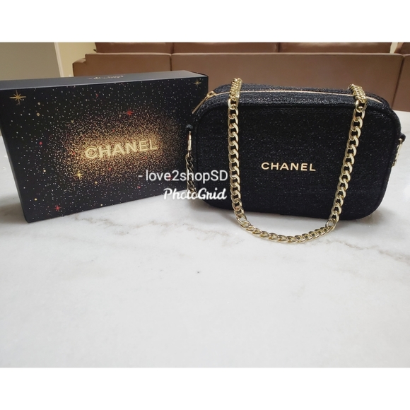 CHANEL Bags Chanel Limited Edition Black Cosmetic Zip Case 22 From